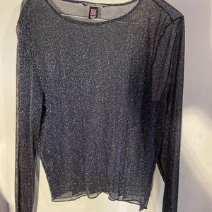 Sheer glitter long sleeve